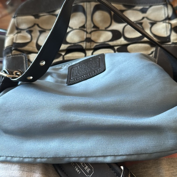 Coach handbag in good condition black and white leather care about 10 years - Picture 5 of 11